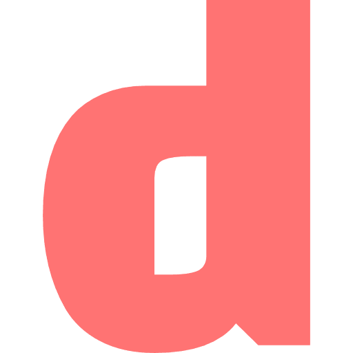 Letter D Lowercase Light Red Transparent Icon in SVG, PNG formats