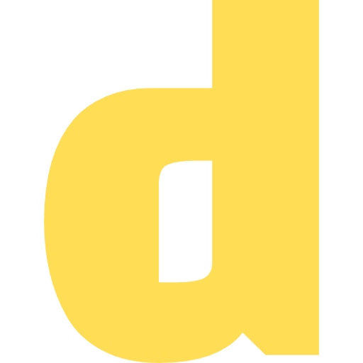 Letter D Lowercase Light Yellow Transparent Icon in SVG, PNG formats