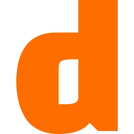 Letter D Lowercase Orange Transparent Icon in SVG, PNG formats