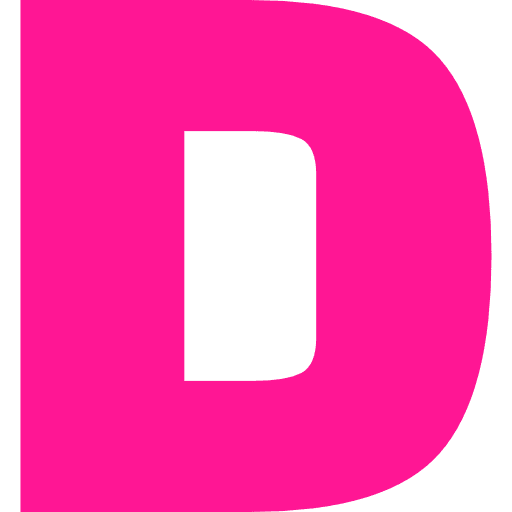 Letter D Pink Transparent Icon in SVG, PNG formats