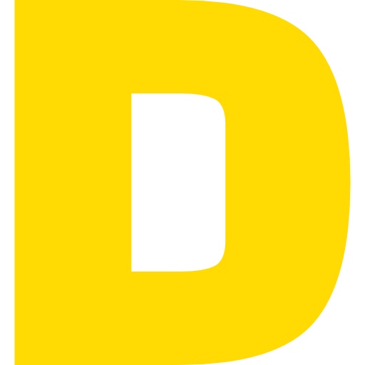Letter D Yellow Transparent Icon in SVG, PNG formats