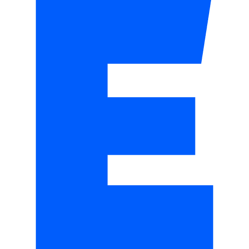 Letter E Blue Transparent Icon in SVG, PNG formats