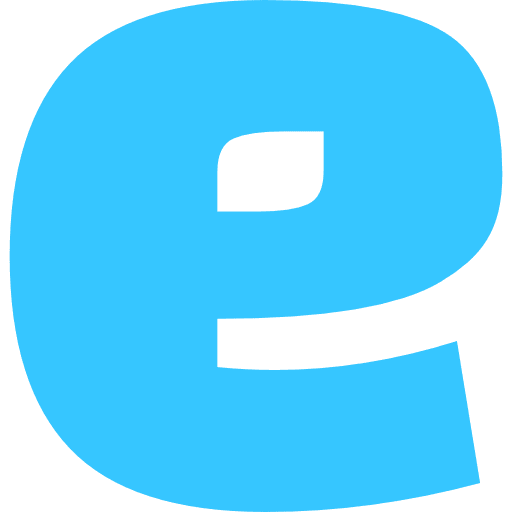 Letter E Lowercase Light Blue Transparent Icon in SVG, PNG formats