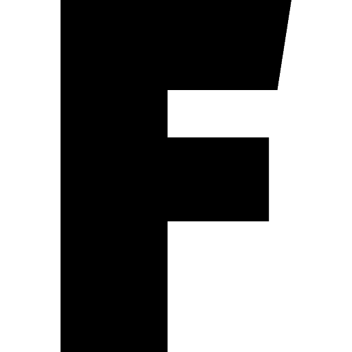 Letter F Icon in SVG, PNG formats