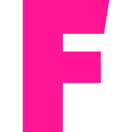 Letter F Pink Transparent Icon in SVG, PNG formats