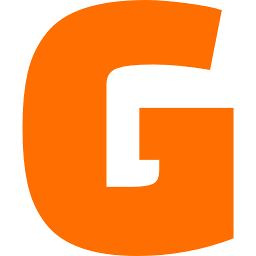 Letter G Orange Transparent Icon in SVG, PNG formats