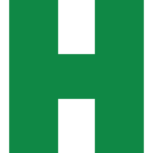 Letter H Green Transparent Icon in SVG, PNG formats