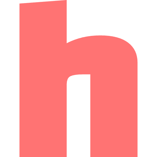 Letter H Lowercase Light Red Transparent Icon in SVG, PNG formats