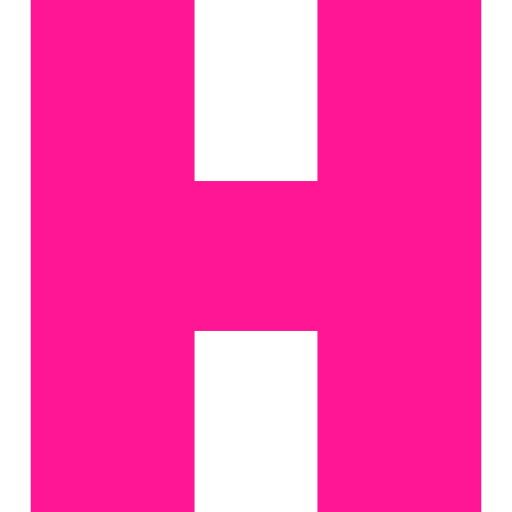 Letter H Pink Transparent Icon in SVG, PNG formats