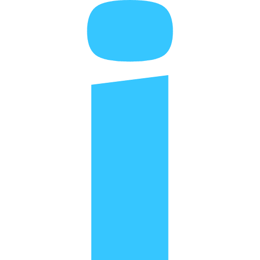 Letter I Lowercase Light Blue Transparent Icon in SVG, PNG formats