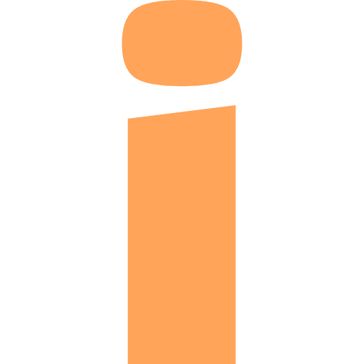 Letter I Lowercase Light Orange Transparent Icon in SVG, PNG formats