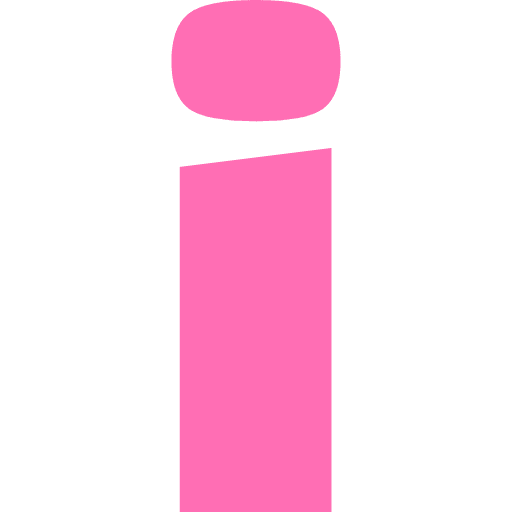 Letter I Lowercase Light Pink Transparent Icon in SVG, PNG formats