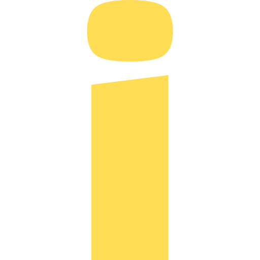 Letter I Lowercase Light Yellow Transparent Icon in SVG, PNG formats