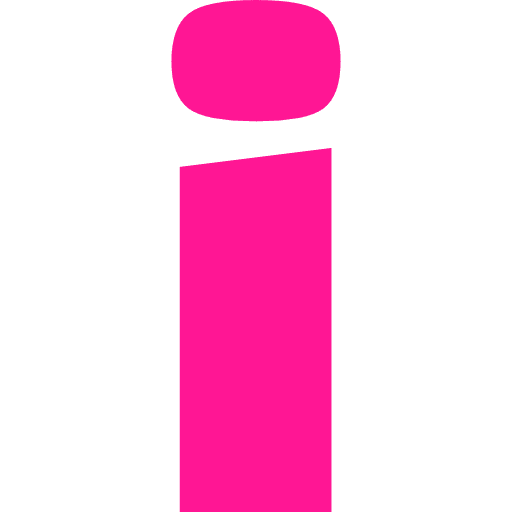 Letter I Lowercase Pink Transparent Icon in SVG, PNG formats