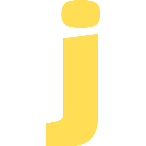 Letter J Lowercase Light Yellow Transparent Icon in SVG, PNG formats