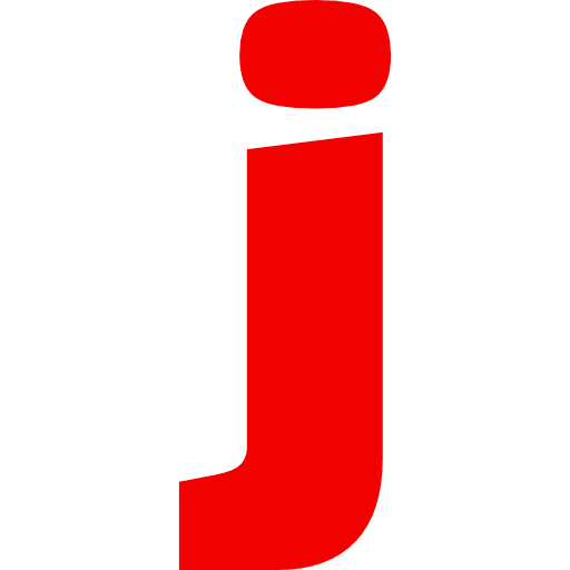 Letter J Lowercase Red Transparent Icon in SVG, PNG formats
