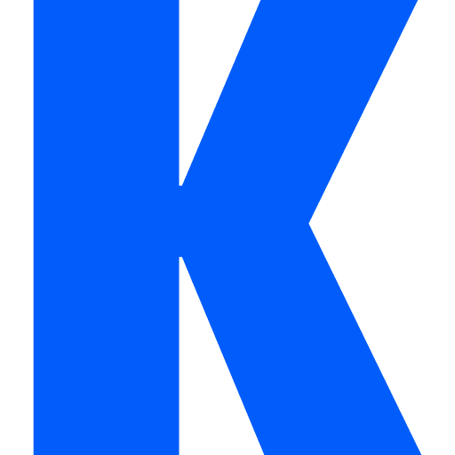 Letter K Blue Transparent Icon in SVG, PNG formats