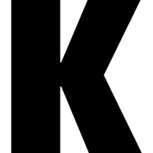 Letter K Icon in SVG, PNG formats