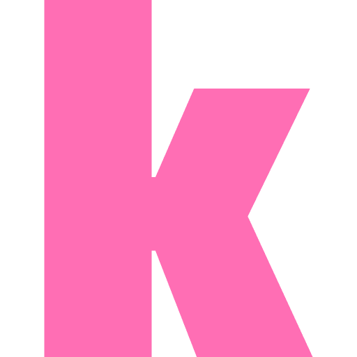 Letter K Lowercase Light Pink Transparent Icon in SVG, PNG formats