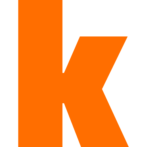Letter K Lowercase Orange Transparent Icon in SVG, PNG formats