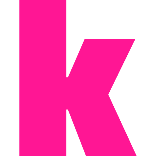 Letter K Lowercase Pink Transparent Icon in SVG, PNG formats