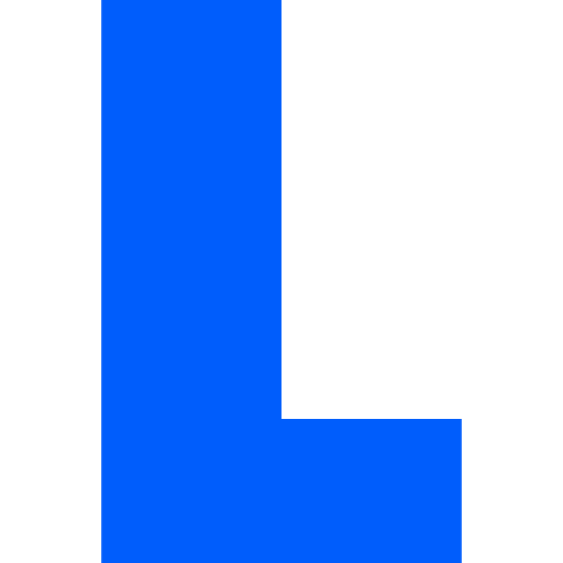 Letter L Blue Transparent Icon in SVG, PNG formats