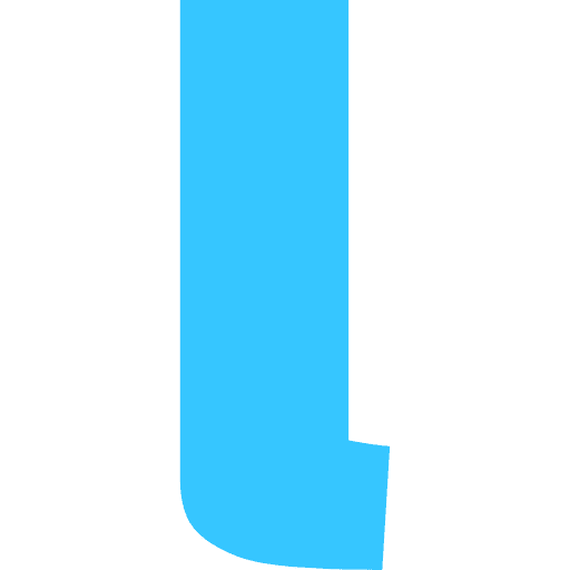 Letter L Lowercase Light Blue Transparent Icon in SVG, PNG formats