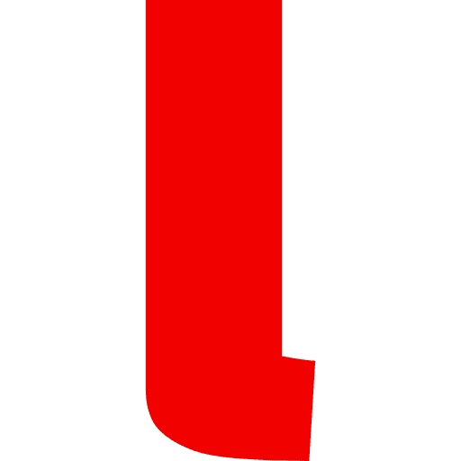 Letter L Lowercase Red Transparent Icon in SVG, PNG formats