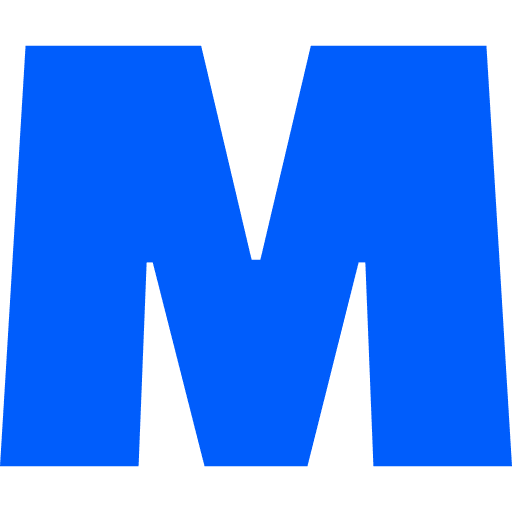 Letter M Blue Transparent Icon in SVG, PNG formats