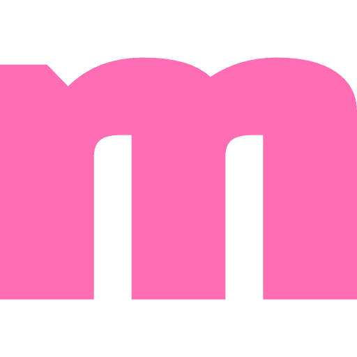 Letter M Lowercase Light Pink Transparent Icon in SVG, PNG formats