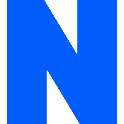Letter N Blue Transparent Icon in SVG, PNG formats