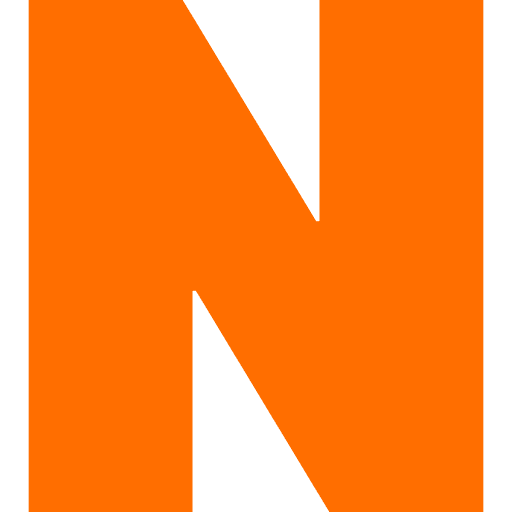 Letter N Orange Transparent Icon in SVG, PNG formats
