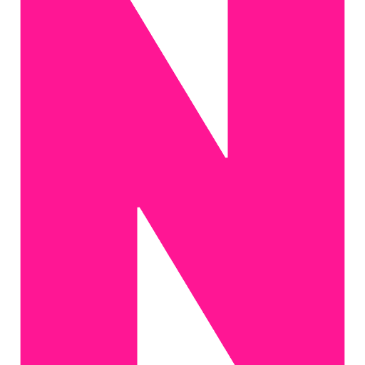 Letter N Pink Transparent Icon in SVG, PNG formats