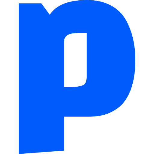 Letter P Lowercase Blue Transparent Icon in SVG, PNG formats