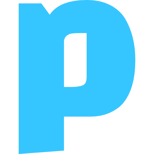 Letter P Lowercase Light Blue Transparent Icon in SVG, PNG formats