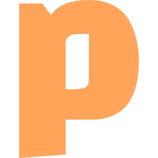 Letter P Lowercase Light Orange Transparent Icon in SVG, PNG formats
