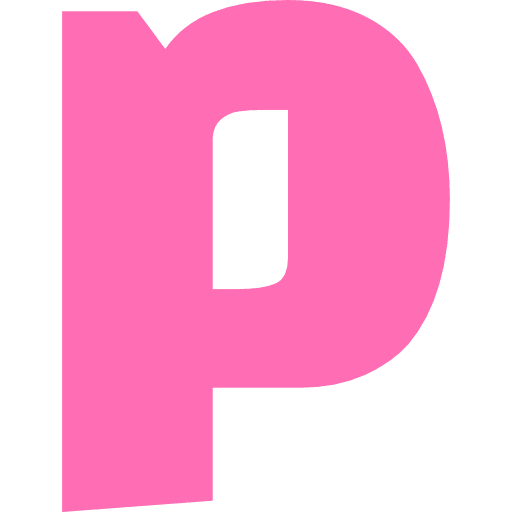 Letter P Lowercase Light Pink Transparent Icon in SVG, PNG formats