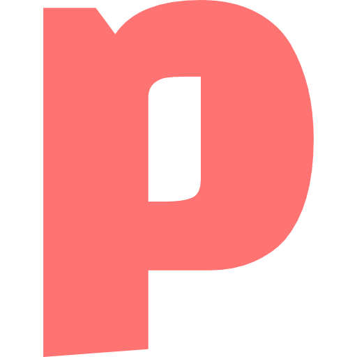 Letter P Lowercase Light Red Transparent Icon in SVG, PNG formats