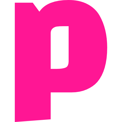 Letter P Lowercase Pink Transparent Icon in SVG, PNG formats