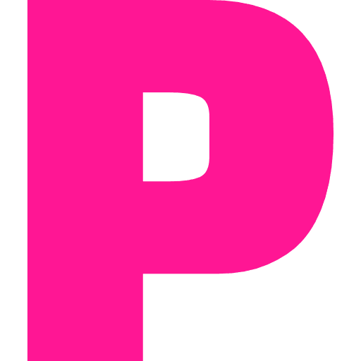 Letter P Pink Transparent Icon in SVG, PNG formats