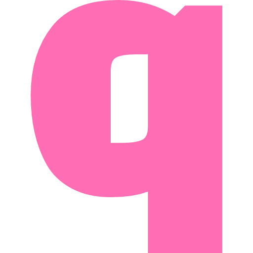 Letter Q Lowercase Light Pink Transparent Icon in SVG, PNG formats
