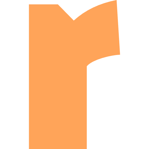Letter R Lowercase Light Orange Transparent Icon in SVG, PNG formats