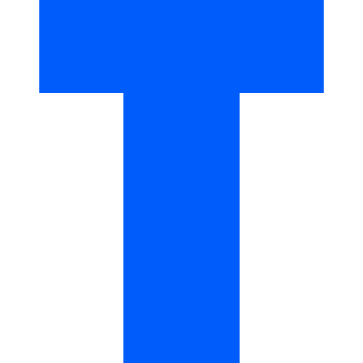 Letter T Blue Transparent Icon in SVG, PNG formats