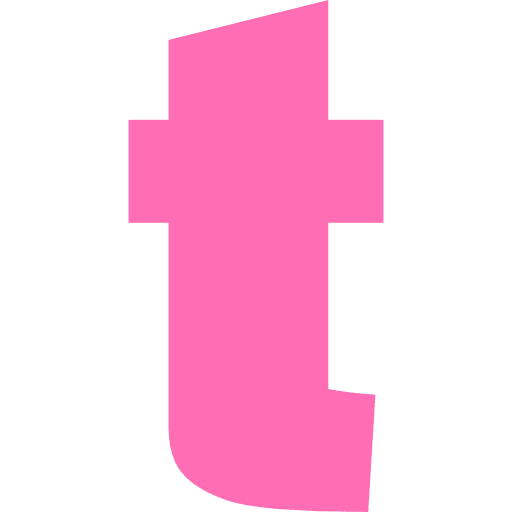 Letter T Lowercase Light Pink Transparent Icon in SVG, PNG formats
