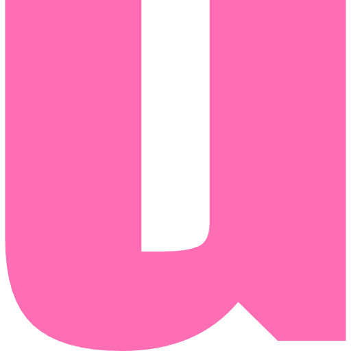 Letter U Lowercase Light Pink Transparent Icon in SVG, PNG formats