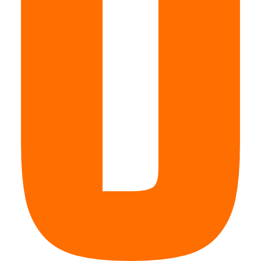 Letter U Orange Transparent Icon in SVG, PNG formats