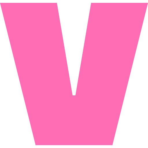 Letter V Lowercase Light Pink Transparent Icon in SVG, PNG formats