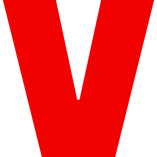 Letter V Red Transparent Icon in SVG, PNG formats