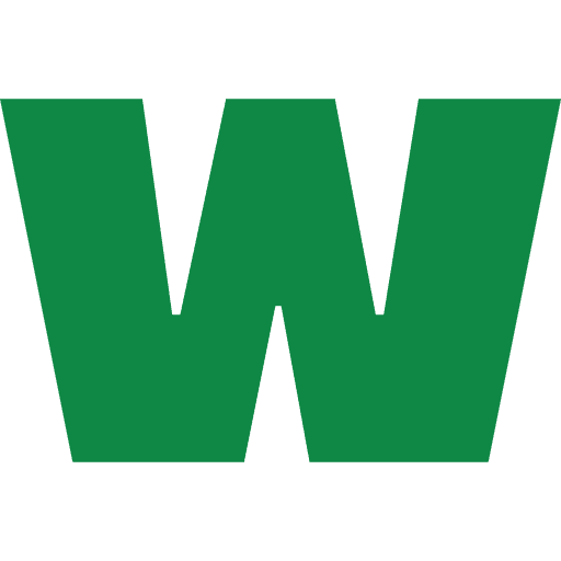 Letter W Lowercase Green Transparent Icon in SVG, PNG formats