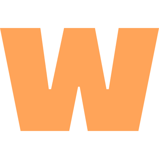 Letter W Lowercase Light Orange Transparent Icon in SVG, PNG formats